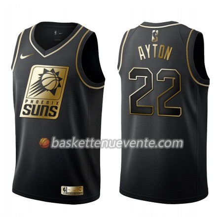 Maillot Basket Phoenix Suns Deandre Ayton 22 Nike Noir Gold Edition Swingman - Homme